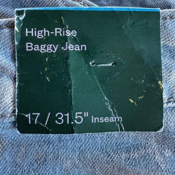 Wild Fable Metallic Silver Baggy Jeans – Size 17 | High Rise, Y2K Statement Jean - Picture 2 of 6